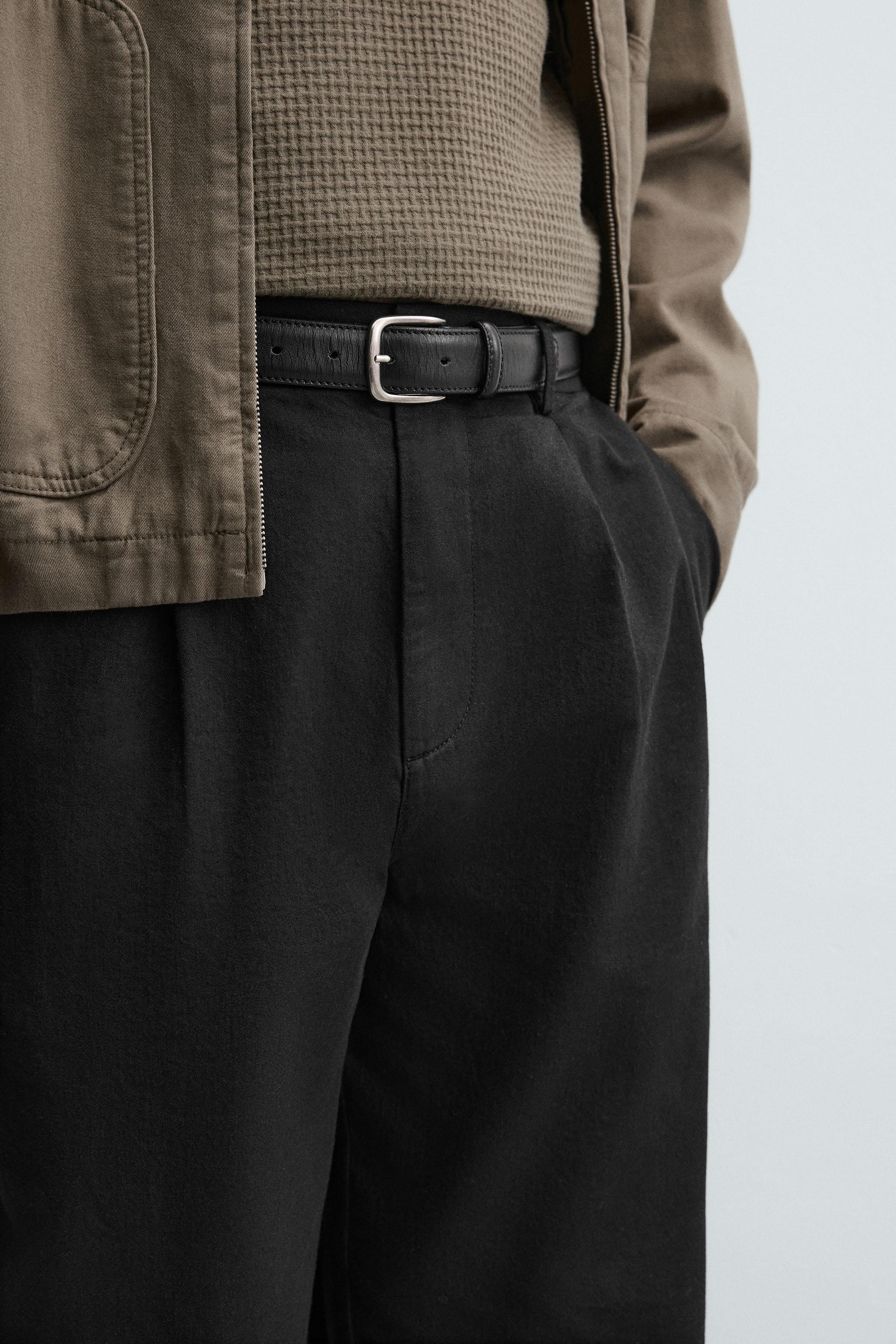 RELAXED FIT COTTON - LINEN PANTS